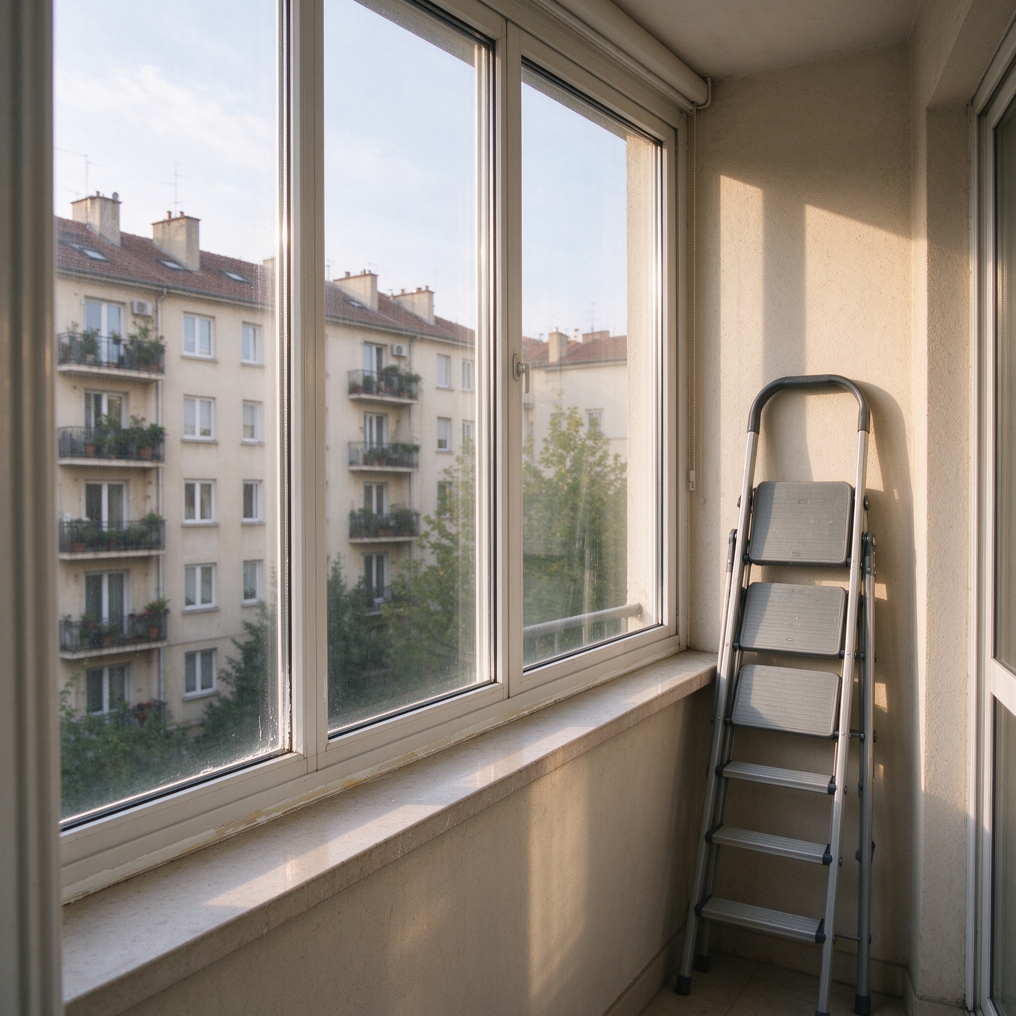 Balcony Fixed Window Pane Specialized Wiping Service