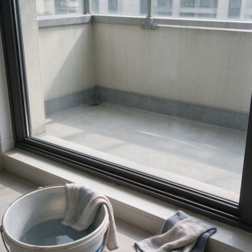 Low-Floor Balcony Glass Reachable Surface Wash